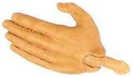 Hand offen