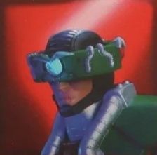 Glowing visor eye